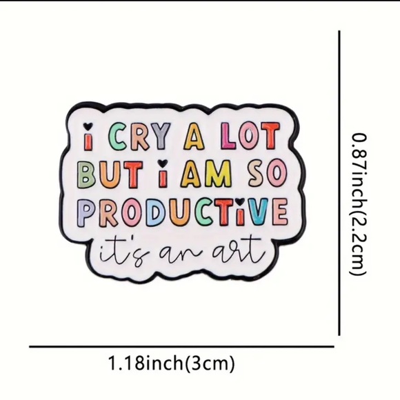 TAYLOR SWIFT inspired TTPD Pin I cry a lot but I’m so productive, it’s an art 🏰 - Picture 4 of 9